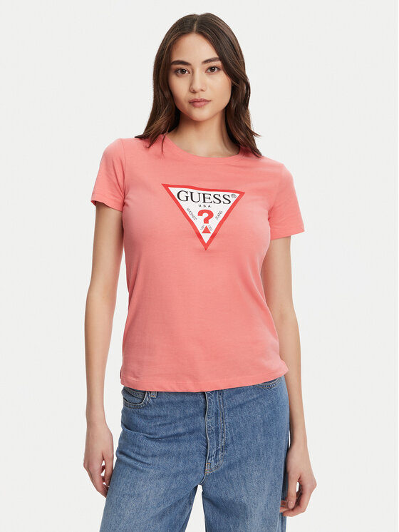 Guess Guess Футболка W1YI1B I3Z14 Кораловий Regular Fit