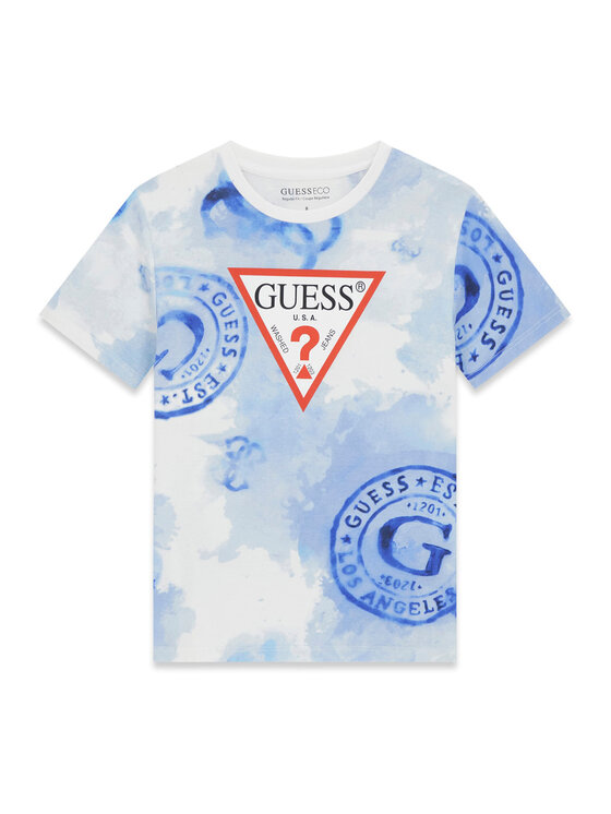 Guess Guess Marškinėliai L6GI03 K8HM4 Mėlyna Regular Fit