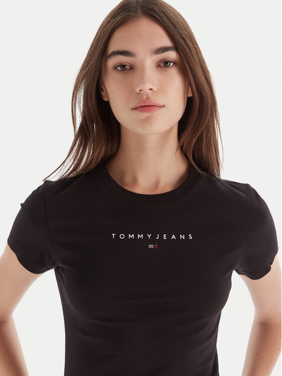 Tommy Jeans Tommy Jeans Camiseta Bling Linear DW0DW21550 Negro Slim Fit