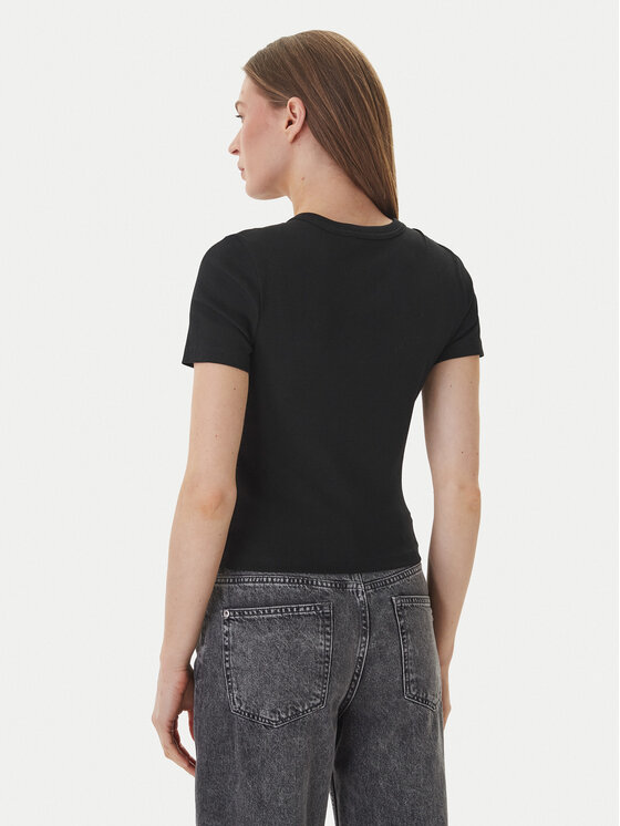 ONLY ONLY Camiseta Val 15339774 Negro Slim Fit