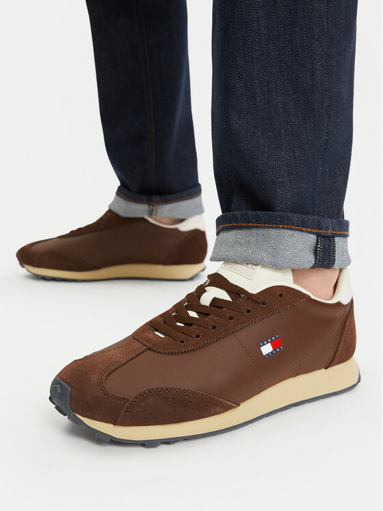 Tommy Jeans Laisvalaikio batai Tommy Jeans Tjm Retro Runner Archive Mix Mat EM0EM01763 Ruda