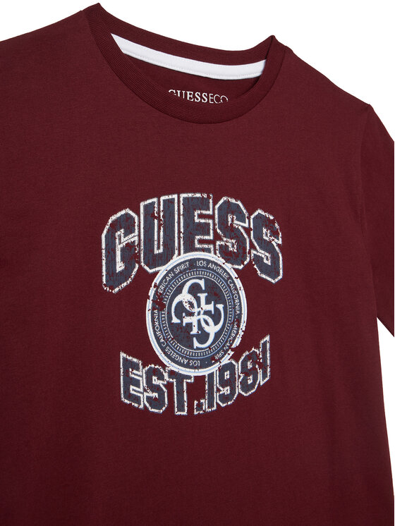 Guess Guess Camiseta L6RI13 K8HM4 Guinda/burdeos Regular Fit