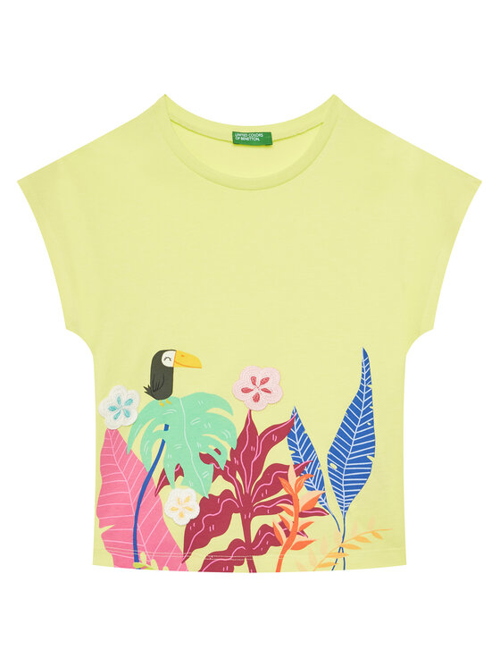 United Colors Of Benetton United Colors Of Benetton Majica 3I1XG10JH Rumena Regular Fit