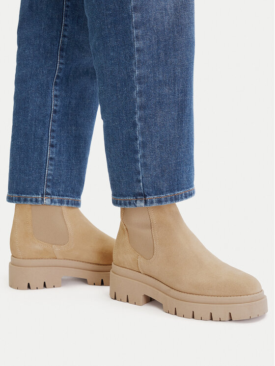 Tamaris Kotníková obuv s elastickým prvkem Tamaris 1-25992-41 Béžová