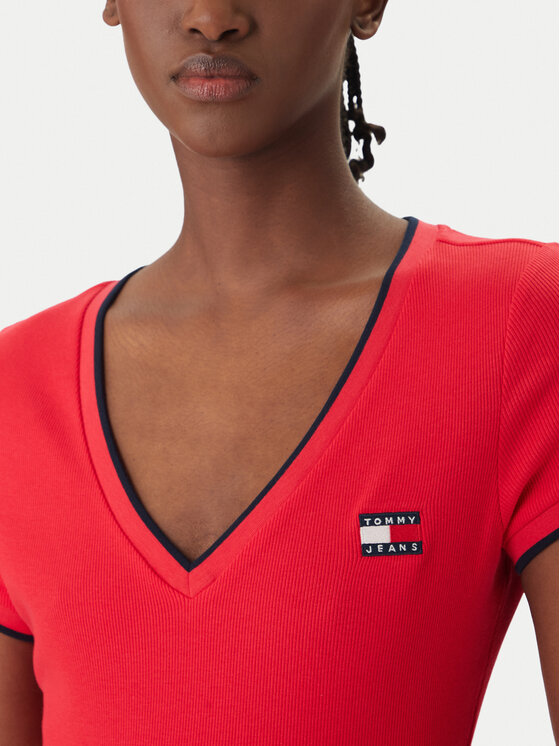 Tommy Jeans Tommy Jeans Camiseta DW0DW22275 Rojo Slim Fit