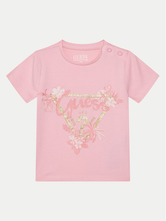 Guess Guess Marškinėliai A5GI03K6YW4 Rožinė Regular Fit