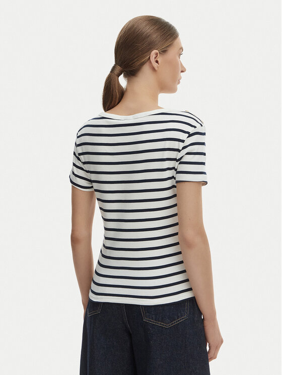 Tommy Hilfiger Tommy Hilfiger Camiseta WW0WW49250 Écru Slim Fit