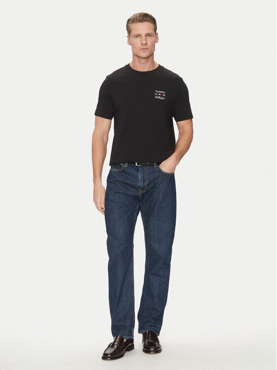 Tommy Hilfiger Tommy Hilfiger T-Shirt Stack MW0MW38622 Μαύρο Regular Fit