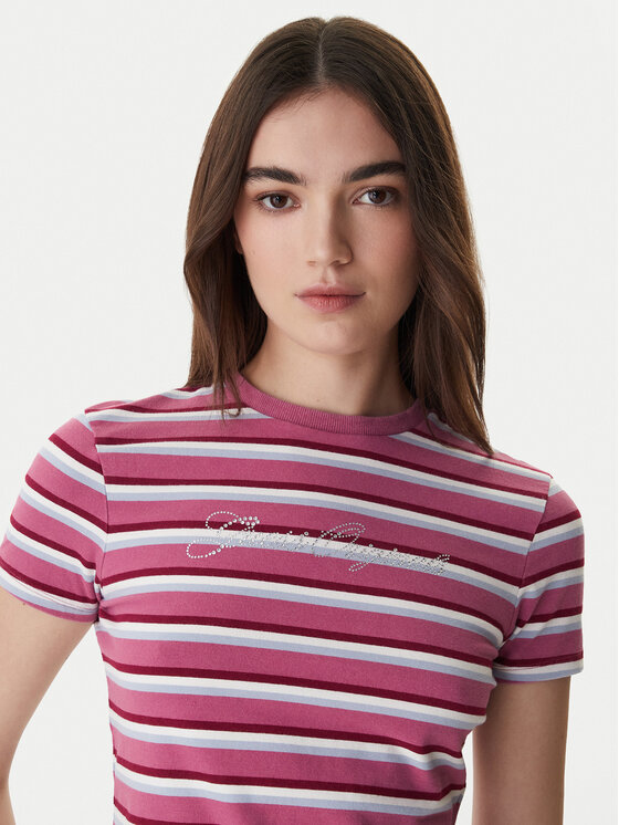 Guess Guess Póló W6RI41 J1314 Rózsaszín Regular Fit