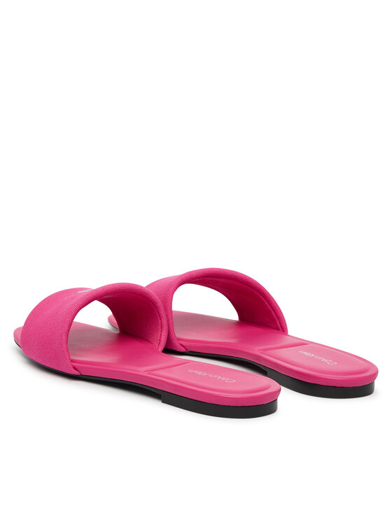 Calvin Klein Ciabatte Calvin Klein Square Flat Sndl Canvas Hw HW0HW03129 Rosa