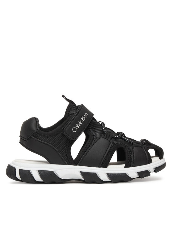 Calvin Klein Sandały Calvin Klein Velcro Sandal V1B2-83320-1591 Czarny