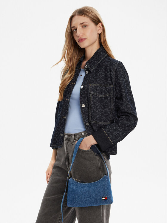 Tommy Jeans Kabelka Tommy Jeans Tjw Cool Denim Shoulder Bag AW0AW17877 Modrá