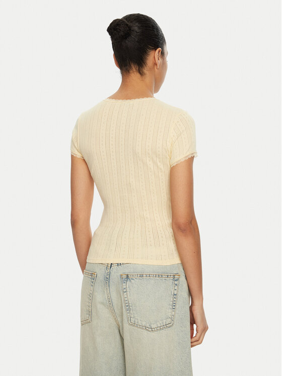 Tommy Jeans Tommy Jeans Póló DW0DW19493 Sárga Slim Fit
