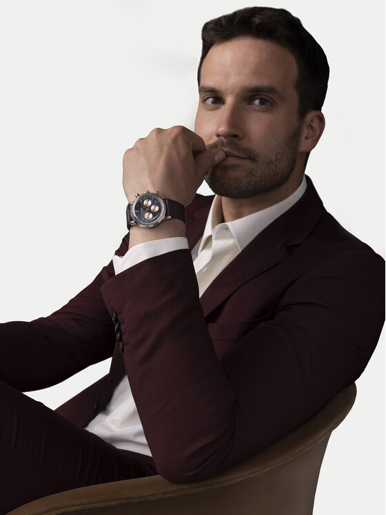 Timex Pulkstenis Timex Marlin® Quartz Chronograph TW2W60400 Melns