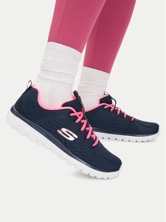 Skechers Sneakersy Skechers Get Connected 12615/NVHP Granatowy