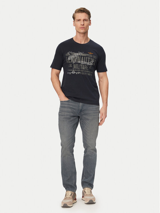 Aeronautica Militare Aeronautica Militare Camiseta 261TS2535UJ00641 Azul marino Regular Fit