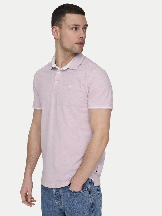 Only & Sons Only & Sons Polo majica Fletcher 22024827 Roza Regular Fit