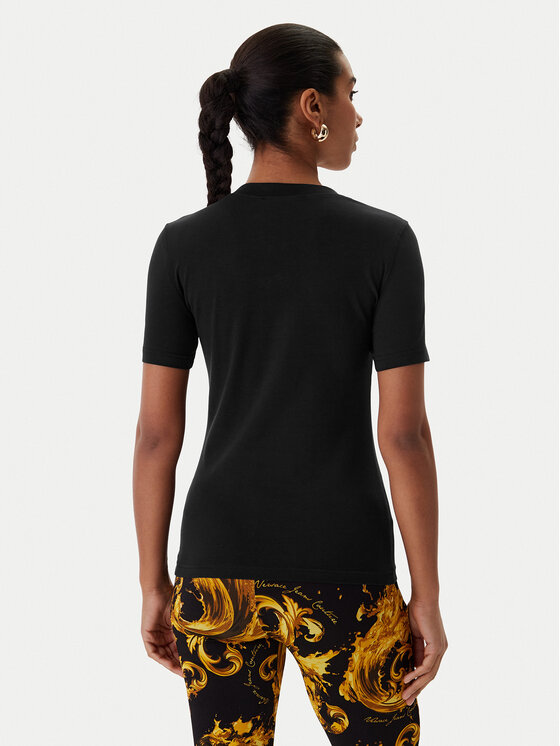 Versace Jeans Couture Versace Jeans Couture Camiseta 80HAHT02 CJ03T Negro Slim Fit