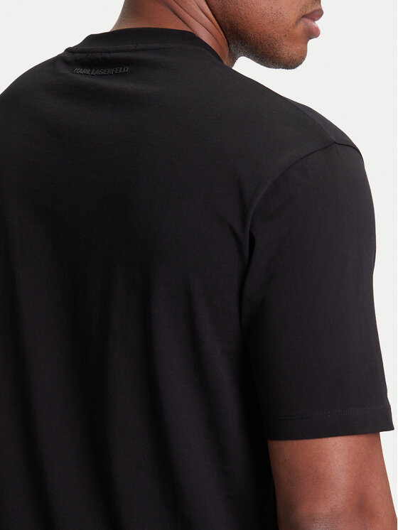 KARL LAGERFELD KARL LAGERFELD Póló 755143 553225 Fekete Regular Fit