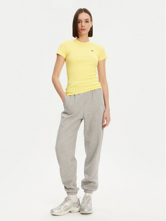 Lacoste Lacoste Футболка TF5538 Жовтий Slim Fit