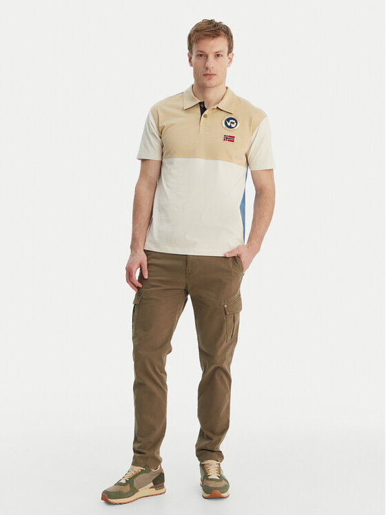 Napapijri Napapijri Polo E-Reflect NP0A4H4B Écru Relaxed Fit