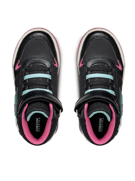 Geox Sneakersy Geox J Inek Girl J36ASC 0CENF C9B4A M Čierna