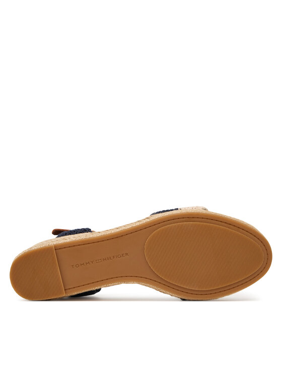 Tommy Hilfiger Espadrilės Tommy Hilfiger Mid Espad Wedge Crochet FW0FW09516 Tamsiai mėlyna
