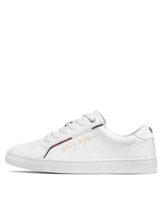 Tommy Hilfiger Sneakers Tommy Hilfiger Signature Sneaker FW0FW06322 Alb