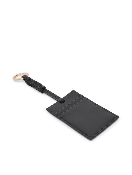 Calvin Klein Custodie per carte di credito Calvin Klein Foil Logo Lacing Cardcase Charm LV04F1259G Nero