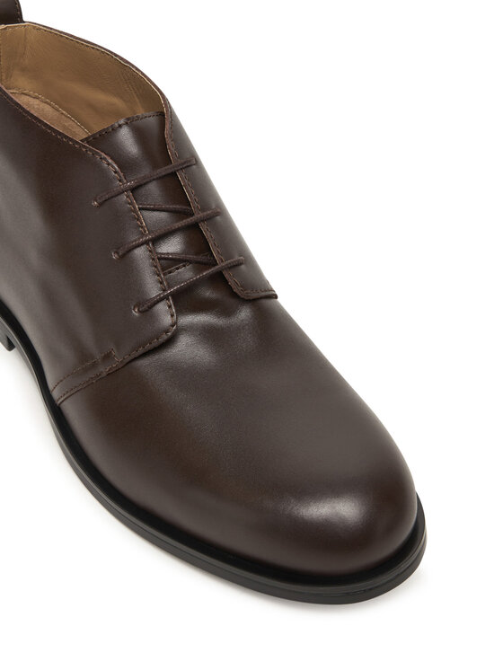 Calvin Klein Šnurovacia obuv Calvin Klein Ess Rubber Desert Boot Lth HM0HM01979 Hnedá