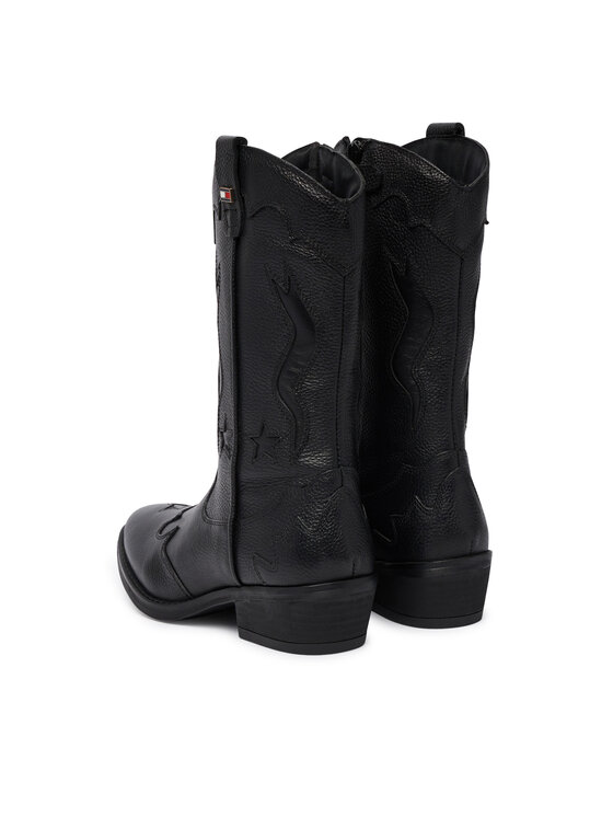 Tommy Hilfiger Каубойски обувки Tommy Hilfiger T3A6-35193-0036 Черен