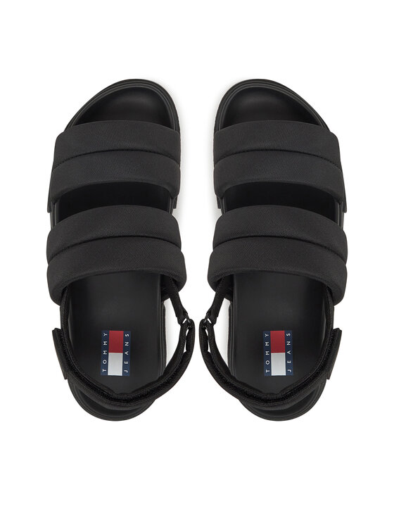 Tommy Jeans Sandali Tommy Jeans Tjw Flatform Sandal EN0EN02802 Črna