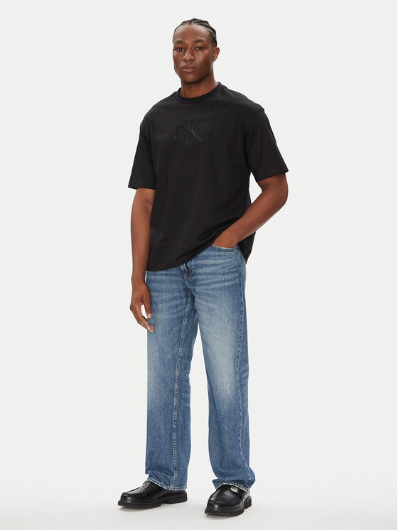 Calvin Klein Jeans Calvin Klein Jeans T-shirt Hero Monologo LV04RB295G Crna Relaxed Fit