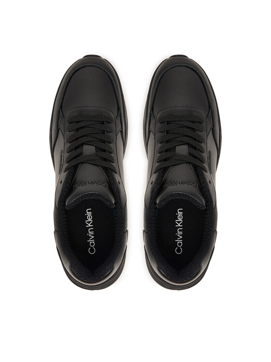 Calvin Klein Sneakersy Calvin Klein City Runner Laceup Lth Mix HM0HM02309 Čierna