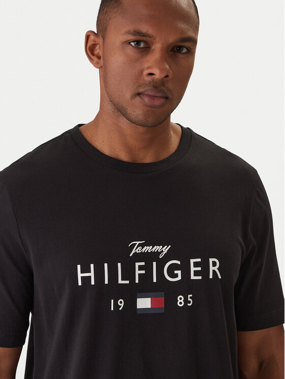 Tommy Hilfiger Tommy Hilfiger Camiseta MW0MW41455 Negro Regular Fit