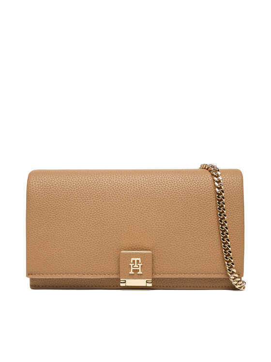 Tommy Hilfiger Geantă Tommy Hilfiger Th Her Flap W/Chain AW0AW17403 Bej
