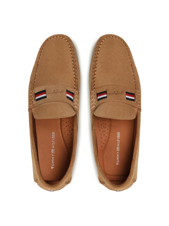 Tommy Hilfiger Mokasyny Tommy Hilfiger Iconic Rwb Suede Driver FM0FM03482 Brązowy