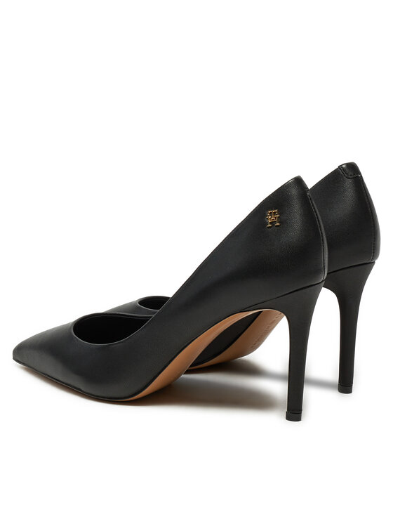 Tommy Hilfiger Čevlji z visoko peto Tommy Hilfiger Essential Pointed Pump FW0FW07533 Črna