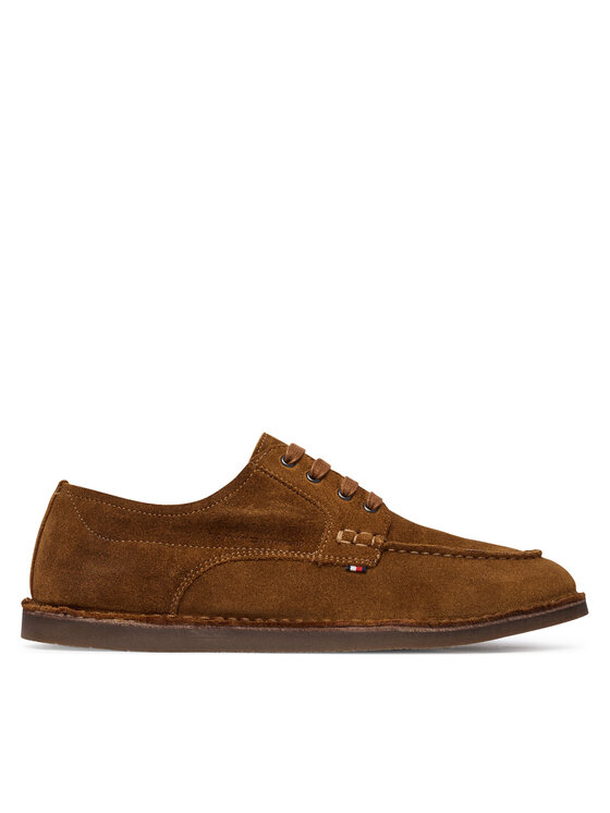 Tommy Hilfiger Scarpe basse Tommy Hilfiger Stitchdown Suede Derby FM0FM05841 Marrone