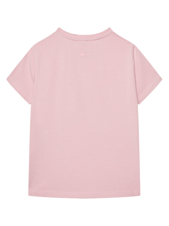 United Colors Of Benetton United Colors Of Benetton Majica 3P4ZC10O0 Roza Slim Fit