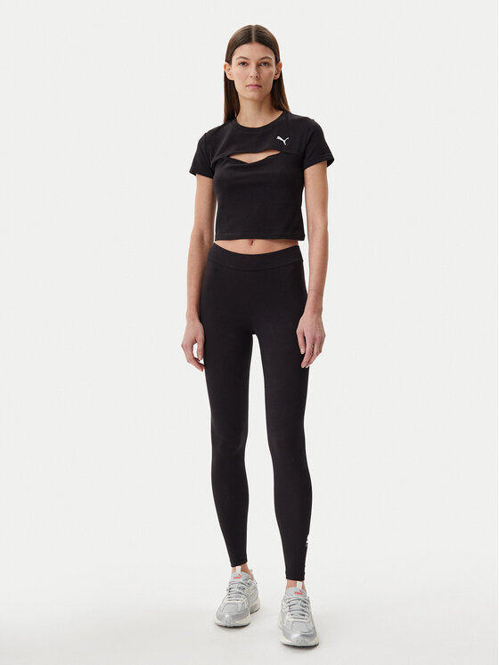 Puma Puma Футболка Ess Cut-Out 631164 Чорний Slim Fit