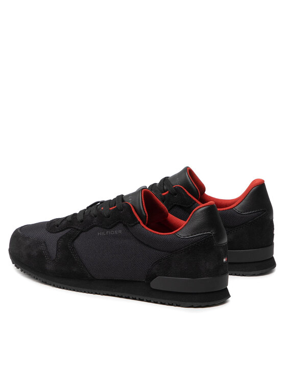 Tommy Hilfiger Sportcipők Tommy Hilfiger Iconic Material Mix Runner FM0FM04022 Fekete
