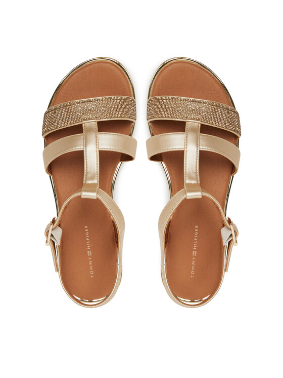 Tommy Hilfiger Sandály Tommy Hilfiger T3A2-33781-1372 S Zlatá