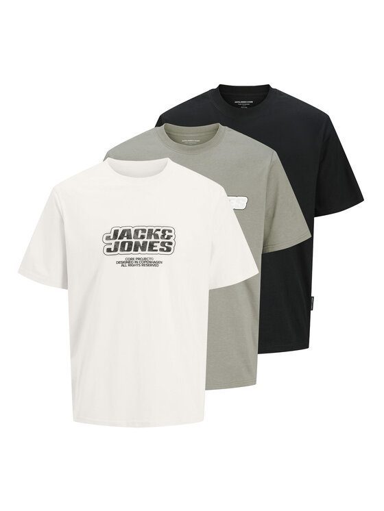 Jack & Jones Jack & Jones Комплект футболок 12284772 Кольоровий Regular Fit