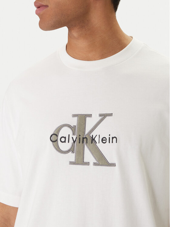 Calvin Klein Jeans Calvin Klein Jeans Camiseta Monologo Graphic LV04RE815G Blanco Regular Fit