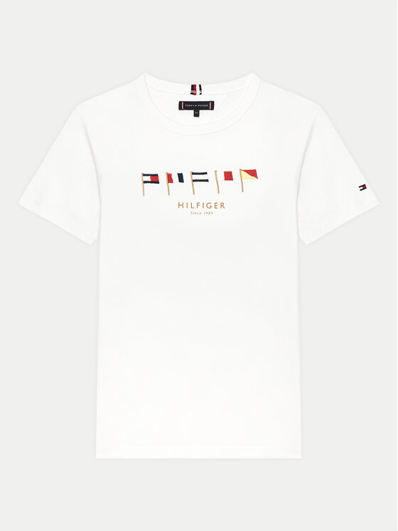 Tommy Hilfiger Tommy Hilfiger T-shirt Multiflag KB0KB09532 D Bianco Regular Fit