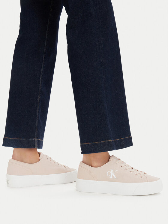 Calvin Klein Jeans Αθλητικά Calvin Klein Jeans Vulc Flatform Low Canvas Mg YW0YW01763 Ροζ