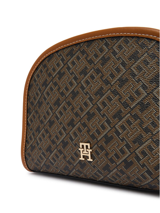 Tommy Hilfiger Τσαντάκι καλλυντικών Tommy Hilfiger Th Icon Washbag Mono Print AW0AW18927 Μαύρο