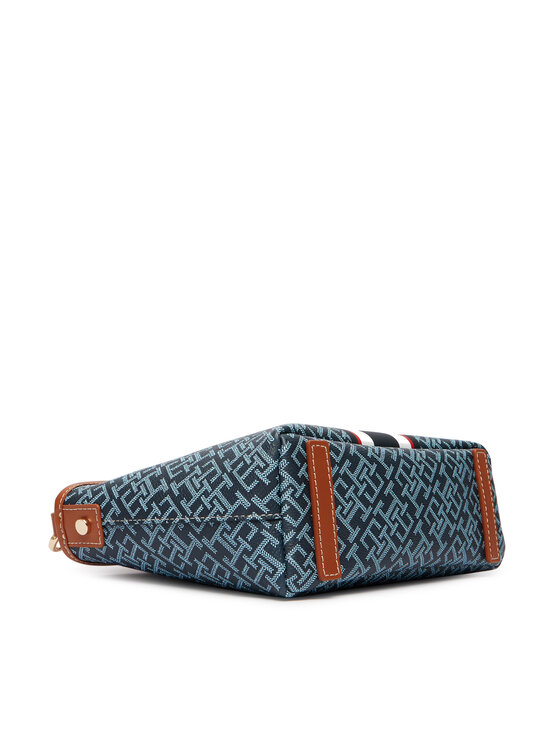 Tommy Hilfiger Geantă Tommy Hilfiger Th Monoplay Mini Tote Stripe Le AW0AW18389 Albastru