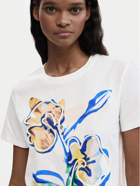 Desigual Desigual Футболка Zurich 26SWTK38 Білий Regular Fit